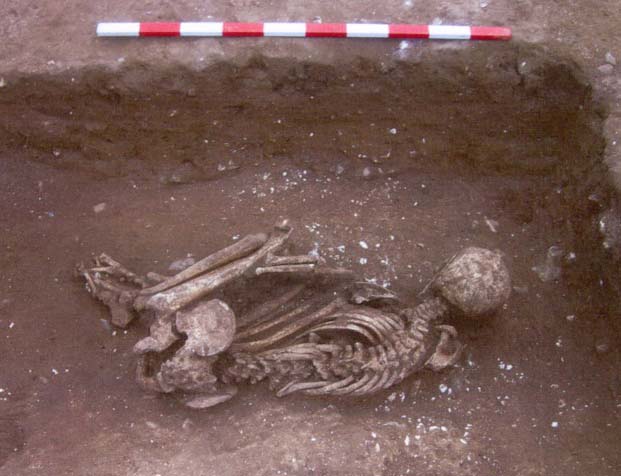 Romano-British burials archaeological archaeology skeleton